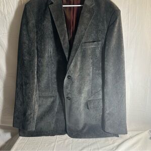 Avanti Black Velvet Men's Blazer with Red Satin Lining